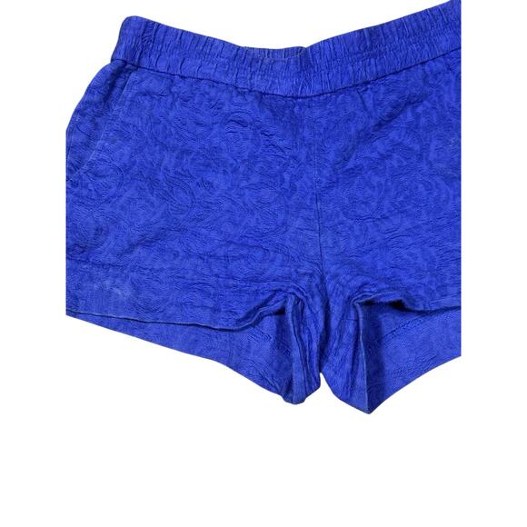 J.Crew Cobalt Blue Textured Cotton Shorts Size 6 - Picture 3 of 9